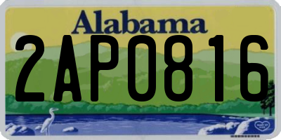 AL license plate 2AP0816