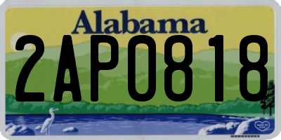 AL license plate 2AP0818