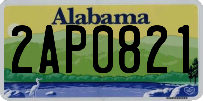 AL license plate 2AP0821