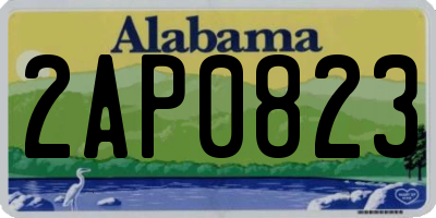 AL license plate 2AP0823