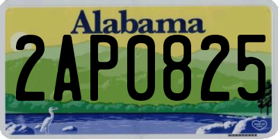 AL license plate 2AP0825