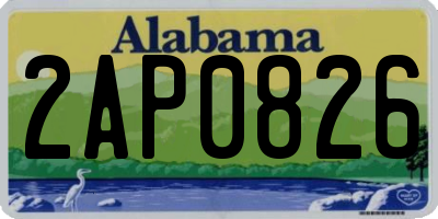 AL license plate 2AP0826