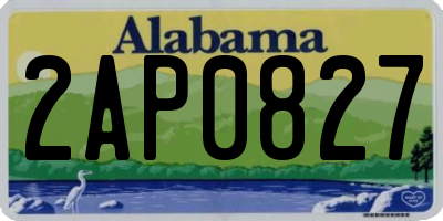 AL license plate 2AP0827