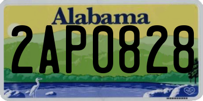 AL license plate 2AP0828