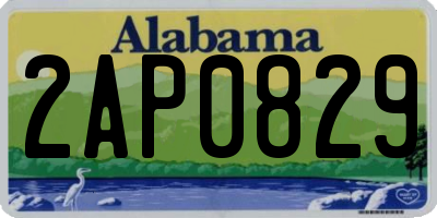 AL license plate 2AP0829