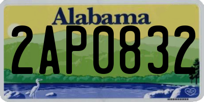 AL license plate 2AP0832
