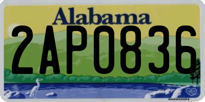 AL license plate 2AP0836
