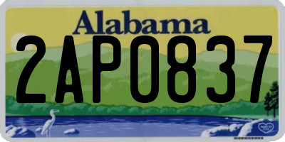 AL license plate 2AP0837
