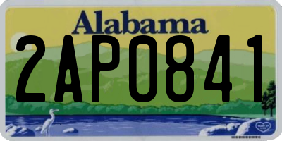 AL license plate 2AP0841