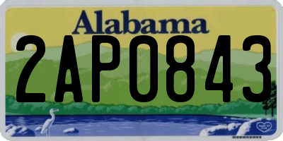 AL license plate 2AP0843