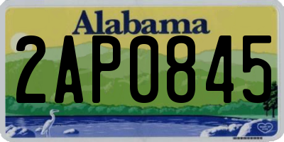 AL license plate 2AP0845