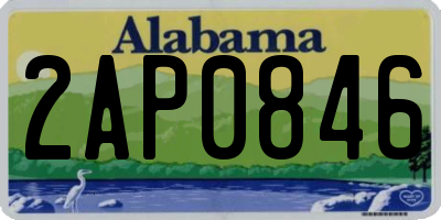 AL license plate 2AP0846