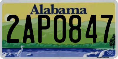 AL license plate 2AP0847