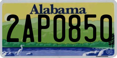 AL license plate 2AP0850