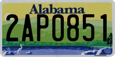 AL license plate 2AP0851