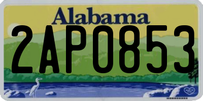 AL license plate 2AP0853