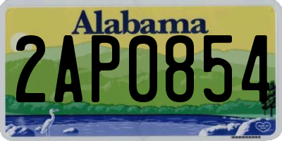 AL license plate 2AP0854