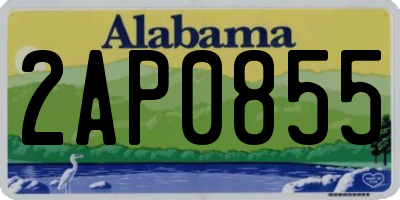 AL license plate 2AP0855