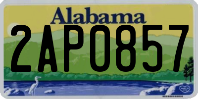 AL license plate 2AP0857
