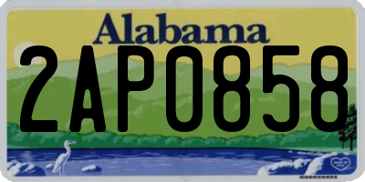 AL license plate 2AP0858
