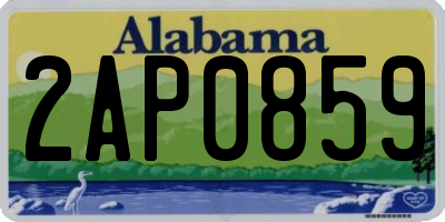 AL license plate 2AP0859
