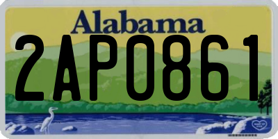 AL license plate 2AP0861