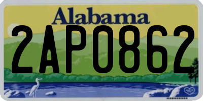 AL license plate 2AP0862