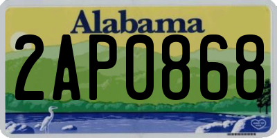 AL license plate 2AP0868