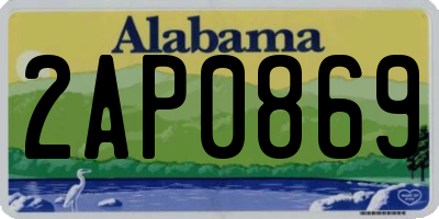 AL license plate 2AP0869