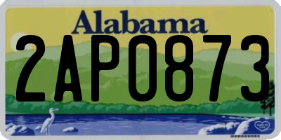 AL license plate 2AP0873