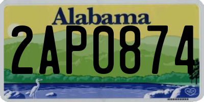 AL license plate 2AP0874
