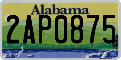 AL license plate 2AP0875