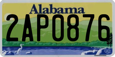 AL license plate 2AP0876