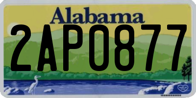 AL license plate 2AP0877