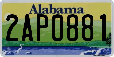 AL license plate 2AP0881