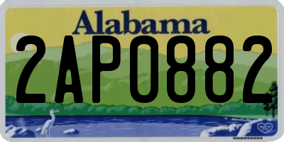 AL license plate 2AP0882