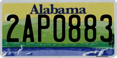 AL license plate 2AP0883