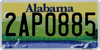 AL license plate 2AP0885