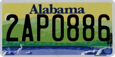 AL license plate 2AP0886