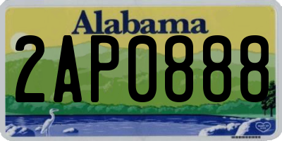 AL license plate 2AP0888