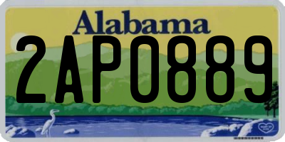 AL license plate 2AP0889