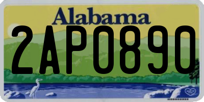 AL license plate 2AP0890