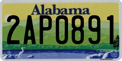 AL license plate 2AP0891
