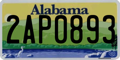 AL license plate 2AP0893