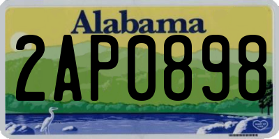 AL license plate 2AP0898