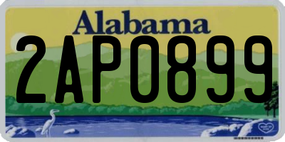 AL license plate 2AP0899