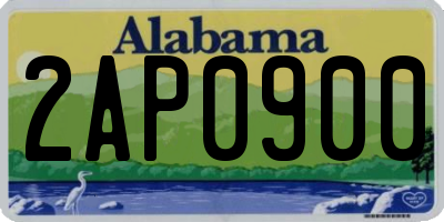 AL license plate 2AP0900