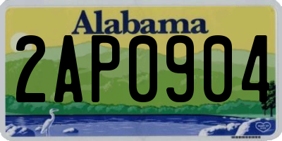 AL license plate 2AP0904