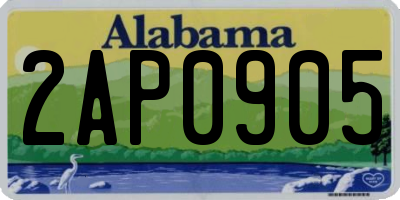 AL license plate 2AP0905