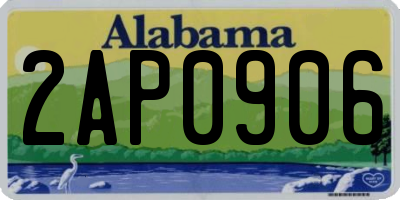 AL license plate 2AP0906
